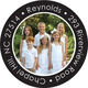 Your Photo on Black Round Address Labels Image 1 of 3